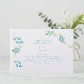 Spring Yellow Turquoise Wildflower Vrijgezellenfee Kaart (Staand voorkant)