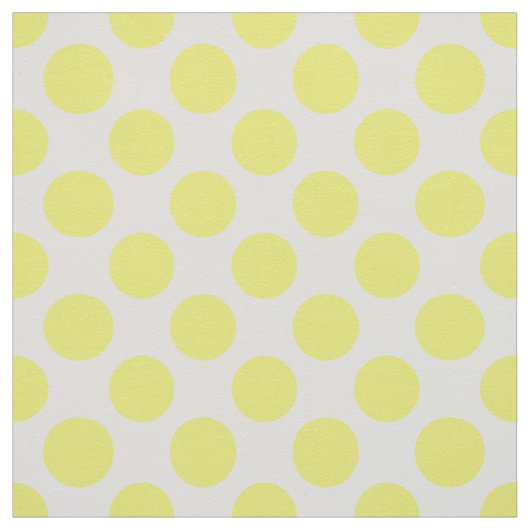 Spring Yellow & White Polka Dot Pattern Stof (Swatch)