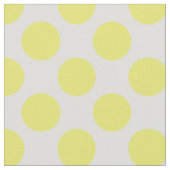 Spring Yellow & White Polka Dot Pattern Stof (Close Up)