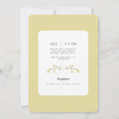 Spring Yellow Wildflower B/W Foto-Vrijgezellenfees Kaart (Achterkant)