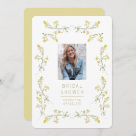 Spring Yellow Wildflower Foto Vrijgezellenfeest Kaart