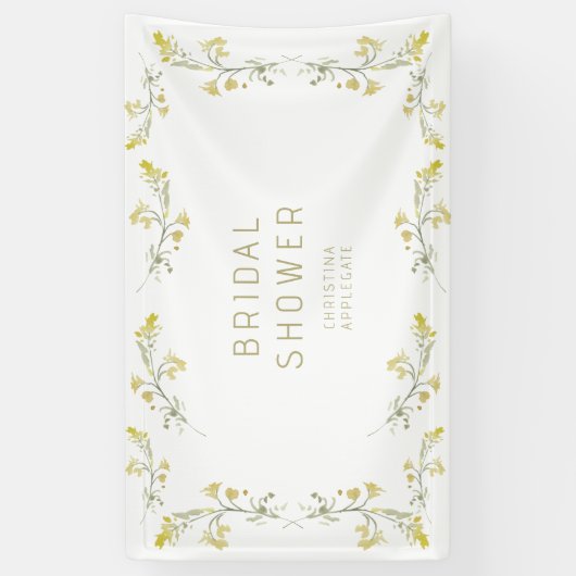 Spring Yellow Wildflower Foto Vrijgezellenfeest Spandoek (Verticaal)