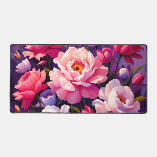 Spring Zen Sunrise Pink Blossom Garden  Bureaumat (Voorkant)