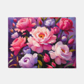 Spring Zen Sunrise Pink Blossom Garden  Deurmat (Voorkant)