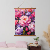 Spring Zen Sunrise Pink Blossom Garden Hangend Wandkleed (Slaapkamer)