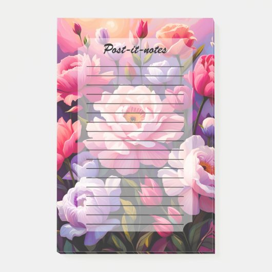 Spring Zen Sunrise Pink Blossom Garden  Post-it® Notes (Voorkant)