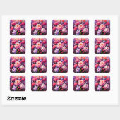 Spring Zen Sunrise Pink Blossom Garden  Vierkante Sticker (Vel)