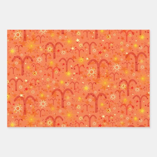 Spring Zodiac trio Vissen Ram Stier Inpakpapier Vel (Voorkant 2)