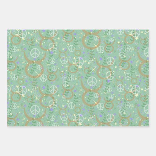 Spring Zodiac trio Vissen Ram Stier Inpakpapier Vel (Voorkant)