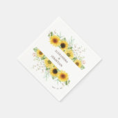 Spring Zonnebloem bruiloft servetten (Hoek)