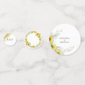 Spring Zonnebloem Trouwtafel Decor Confetti (Achterkanten)