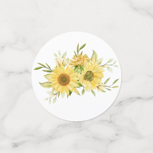 Spring Zonnebloem Trouwtafel Decor Confetti (Kleine voorkant)