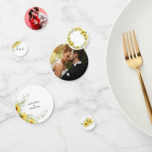 Spring Zonnebloem Trouwtafel Decor Confetti (Groep)