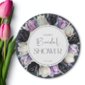 Spring zwart en wit tulpen Vrijgezellenfeest Papieren Bordje