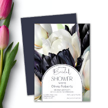 Spring zwart wit tulpen Vrijgezellenfeest