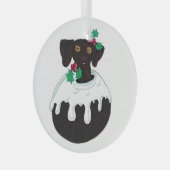 springador kerst pudding boom ornament (Voorkant Rechts)