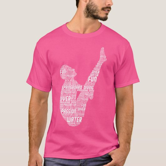 Springboard Diver Springboard Diving Platform Divi T-shirt (Voorkant)