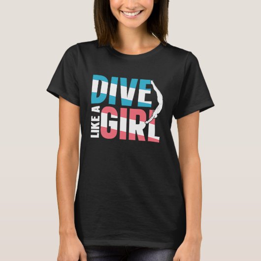 Springboard Duiken Platform Duiker Duiken Als Een T-shirt (Voorkant)