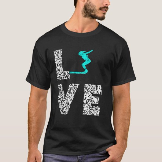 Springboard Duikplank Liefde Duiker Platform Duike T-shirt (Voorkant)