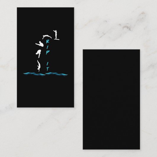 Springboard-duiksport Visitekaartje (Voorkant / Achterkant)