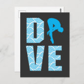 Springboard Springboard-bord met wift-duiker Briefkaart (Voorkant / Achterkant)