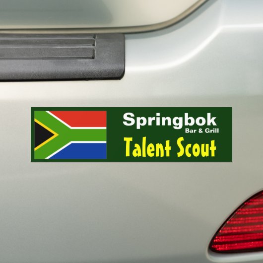 Springbok Bar Talent Scout - Bumpersticker (Op auto)