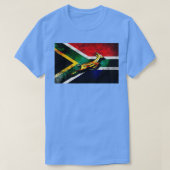 Springbok Bokke Zuid-Afrikaanse vlag Rugby T-shirt (Design voorkant)