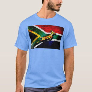 Springbok Bokke Zuid-Afrikaanse vlag Rugby T-shirt
