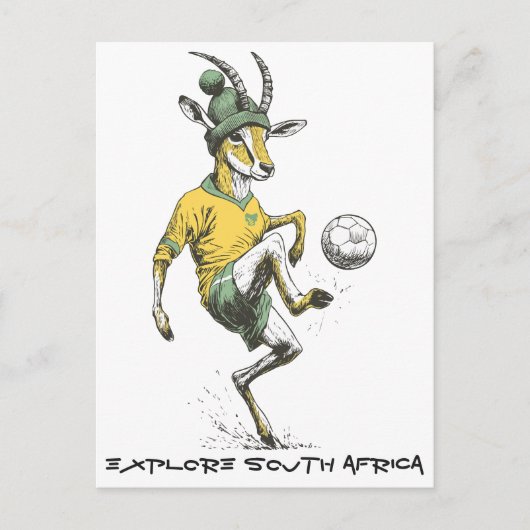 Springbok Star Striker Feestdagenkaart (Voorkant)