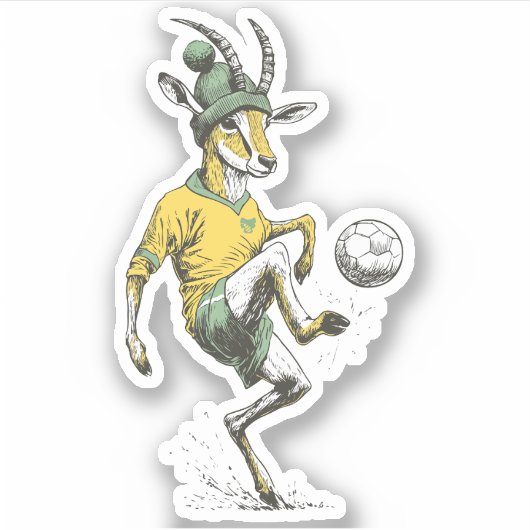 Springbok Star Striker Sticker (Voorkant)