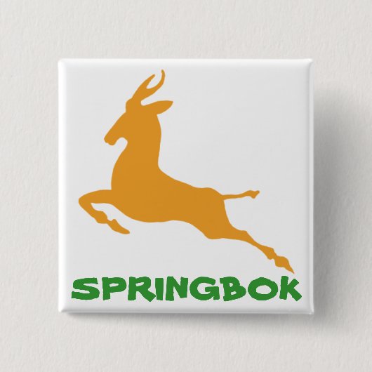 Springbok Vierkante Button 5,1 Cm (Voorkant)