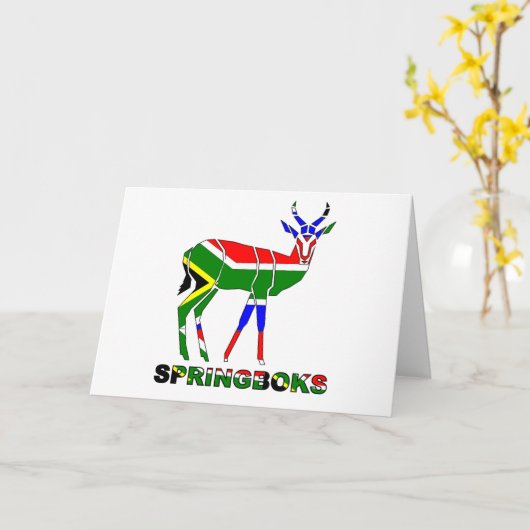 Springboks Rugby Verjaardag Kaart (Gele Bloem)