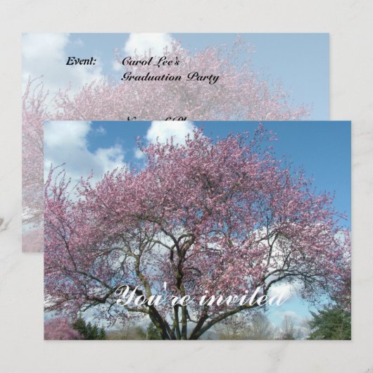 springboom voor lenskersen kaart (Voorkant / Achterkant)