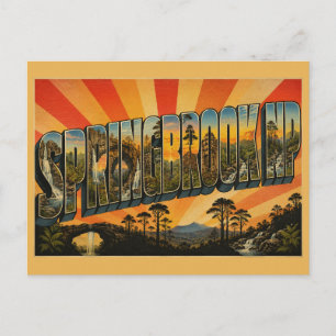 Springbrook Nationaal Park Queensland Vintage Briefkaart