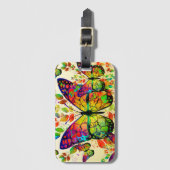 SPRINGBUTTERFLIES COLORFUL NATUUR BAGAGELABEL (Voorkant (verticaal))