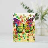 SPRINGBUTTERFLIES COLORFUL NATUUR BRIEFKAART (Staand voorkant)