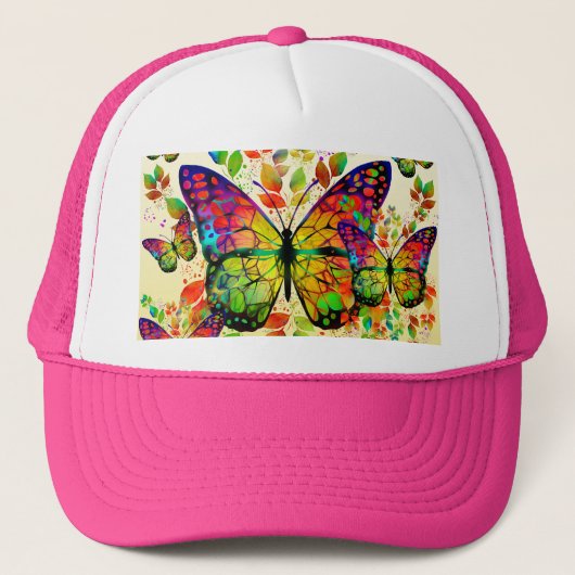 SPRINGBUTTERFLIES COLORFUL NATUUR TRUCKER PET (Voorkant)