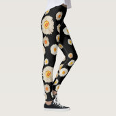 SpringCustom Leggings, Witte madeliefjes bloemenku Leggings (Rechts)