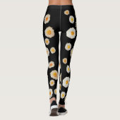 SpringCustom Leggings, Witte madeliefjes bloemenku Leggings (Achterkant)