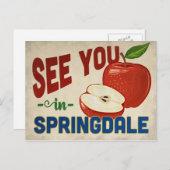 Springdale Arkansas Apple - Vintage Travel Briefkaart (Voorkant / Achterkant)