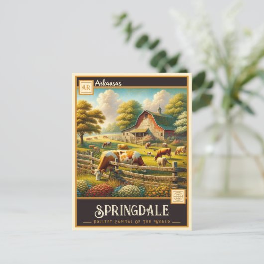 Springdale, Arkansas | BRIEFKAART (Staand voorkant)