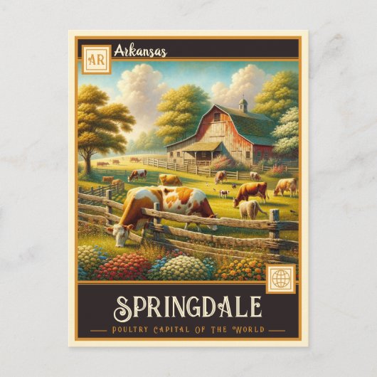 Springdale, Arkansas |  BRIEFKAART (Voorkant)