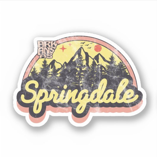 Springdale, Arkansas Sticker (Voorkant)