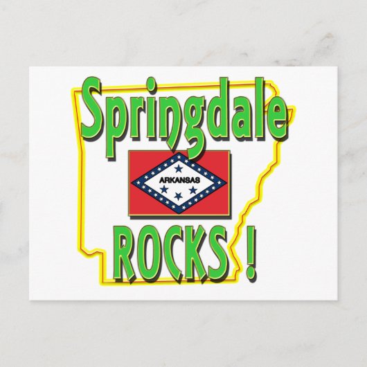 Springdale Rocks. (groen) Briefkaart (Voorkant)