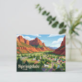 Springdale USA Briefkaart (Staand voorkant)