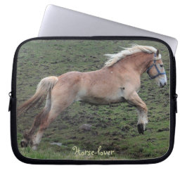 Springen Belgische Paardenliefhebber's Laptop Slee Sleeve