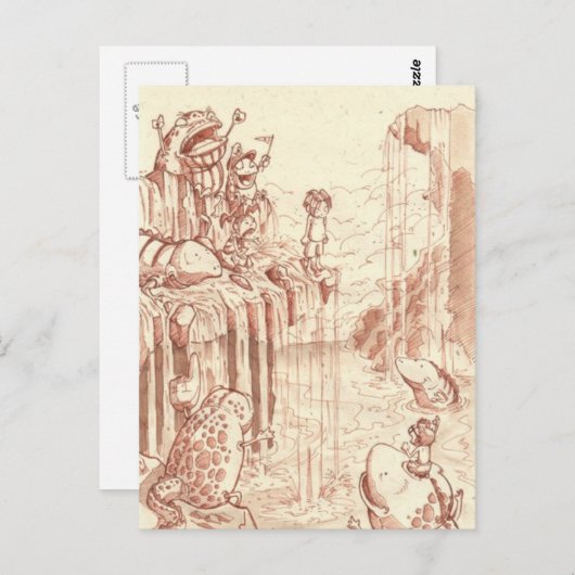 springen briefkaart (Voorkant / Achterkant)