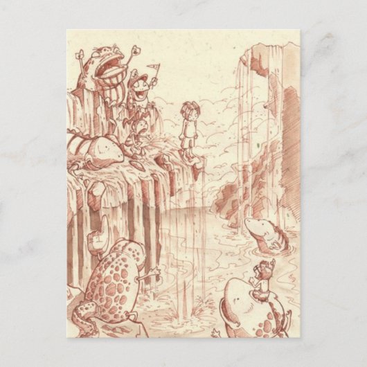 springen briefkaart (Voorkant)