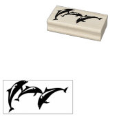 springen dolfijnen kunst stempel (Gestempeld)