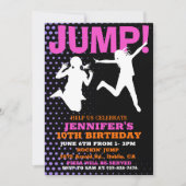 Springen en Spelen Bounce Verjaardag Uitnodiging (Voorkant)